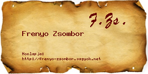 Frenyo Zsombor névjegykártya