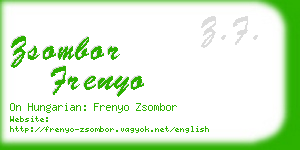 zsombor frenyo business card